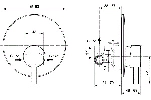 Смеситель для душа Ideal Standard Ceraline хром - 2