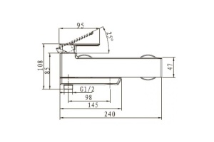 Смеситель для ванны с душем KAISER Saga (53022) - 2