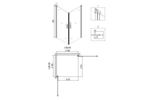 Душевой уголок Niagara Nova NG-6604-08 100x100, квадратный - 3