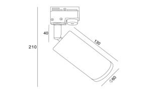 Трековый светильник Maytoni Track TR011-1-GU10-G - 2
