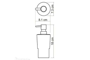 Дозатор для жидкого мыла WasserKraft белый - хром - 2
