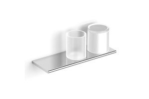 Полка Black&White Accessories со стаканчиком и дозатором хром