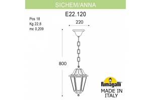 Подвесной светильник Fumagalli Anna E22.120.000.AYF1R - 3