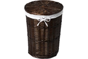 Корзина для белья Wasserkraft Elbe WB-740-M темно-коричневая, средняя