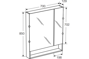 Зеркало-шкаф Roca Gap 70 белый глянец - 3