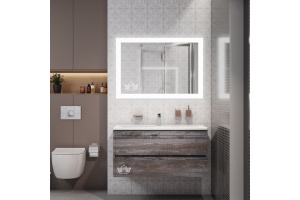 Зеркало с подсветкой и функцией антизапотевания ART&MAX SOLI AM-Sol-1000-700-DS-F-H - 2