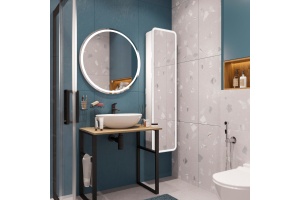 Мебель для ванной DIWO Элиста 80 светлое дерево, с раковиной Moduo 55 Leaf - 2