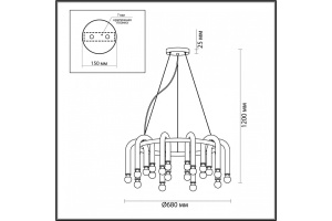 Подвесная люстра Lumion Caspian 5699/20 - 3
