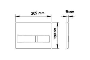 Кнопка смыва для инсталляций beWash Vago белая - 2