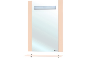 Зеркало Bellezza Берта подвесная 60 бежевое