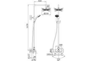 Душевая стойка Cezares Nautic CD-01 - 2