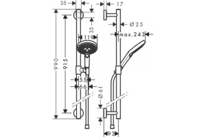 Душевой гарнитур Hansgrohe  (26322000) - 2