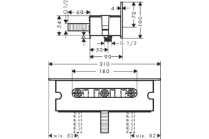26456000 HG Fixfit Porter 300 шланговое подсоединение с полкой и держателем - 2