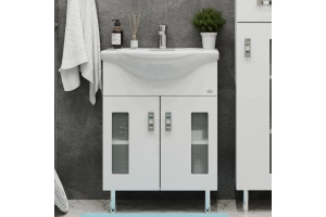 Тумба под раковину Onika Кристалл 65 белый  - 2