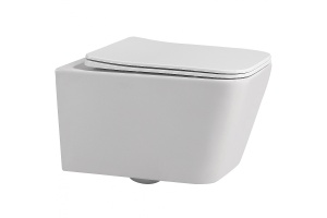Подвесной унитаз Abber Rechteck белый с сиденьем микролифт
