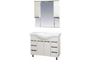 Зеркало Misty Жасмин 105 с подсветкой, белая эмаль - 3