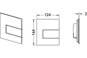 Кнопка смыва TECE Square II Urinal 9242810 нержавеющая сталь - 3