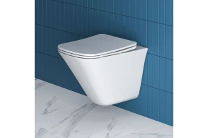 Унитаз подвесной BelBagno MARMI с крышкой белый - 3