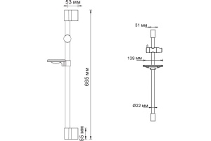 Душевая штанга Wasserkraft A063 - 3
