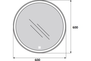 Зеркало BelBagno 60 (SPC-RNG-600-LED-TCH) - 3