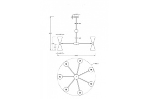 Люстра на штанге Maytoni Vesper MOD108PL-14WG - 2
