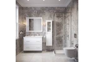 Зеркало STWORKI Хадстен 100 белое, прямоугольное, в классическом стиле - 2