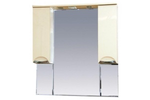 Жасмин - 95 Зеркало - шкаф (свет) бежевая эмаль
