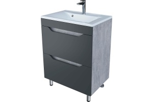 Тумба под раковину Stella Polar Абигель 80 серый