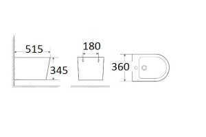Биде подвесное Weltwasser WW SALZBACH 005 GL-WT белый (10000003768) - 2