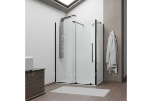 Душевой уголок RGW Tornado TO-48B 100х90 профиль черный стекло прозрачное - 2