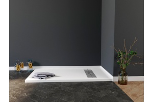 Поддон для душа STWORKI Эстерсунд 140x80 белый камень, с сифоном - 3