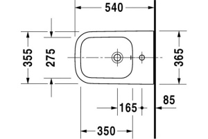 Биде подвесное Duravit Happy D.2 (2258150000) - 3