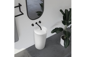 Раковина отдельностоящая ABBER Stein AS2506 белая матовая - 2