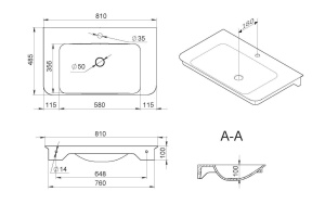 Мебельная раковина Am.pm Sensation 81 см (M30WPC0801WG) - 3