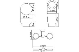 Стакан для зубных щеток и мыльница Wasserkraft хром - белый - 3