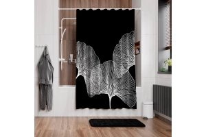 Штора для ванной Wasserkraft Nau 200х200 черный - 2