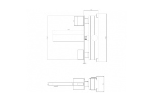 Смеситель для раковины встраиваемый Abber Daheim черный матовый - 3