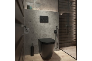 Клавиша смыва, универсальная, чёрная - 3