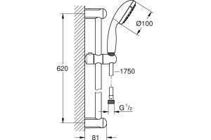 Душевой гарнитур Grohe Tempesta New 27598001 - 2