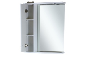 Лувр - 60 Зеркало со шкафчиком, лев., белое - 3