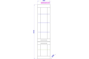Шкаф-пенал Aqwella Manchester 35 - 3