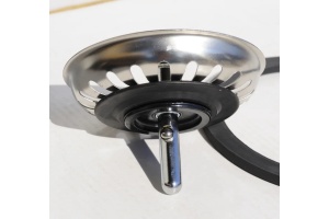 Выпуск для раковины McAlpine без перелива, хром, с пробкой-решеткой - 2