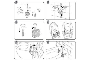 Унитаз подвесной Ceramalux белый (CL-2100) - 2