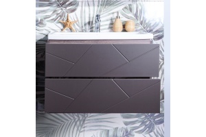 Тумба для комплекта Бриклаер Кристалл 80 софт графит - 3