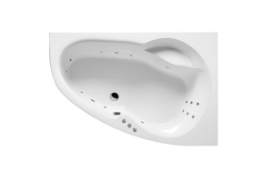 Ванна акриловая Excellent Newa Smart R 160х95 с гидромассажем белый - хром