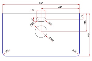 Столешница керамогранит Луиджи 90 AB01 - 3