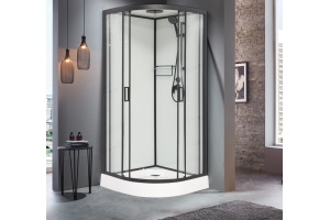 Душевая кабина Frank F408 Black низкий поддон