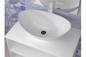 Раковина накладная Stella Polar Орион 57 белая - 2