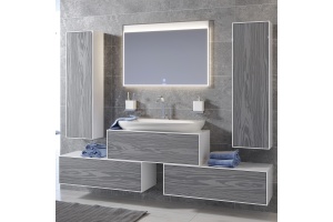 Тумба Aqwella 5 stars Genesis 100 миллениум серый - 3