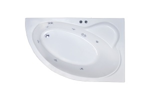 Ванна акриловая Royal Bath Alpine Standart 170x100 R с гидромассажем белый